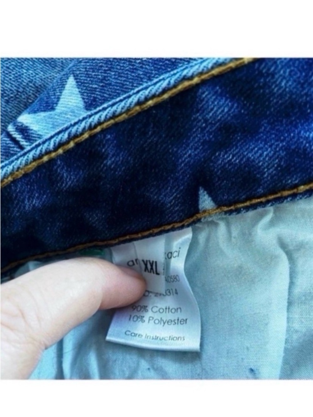 ANNA KACI High Rise Star Print Flare Festival Jeans Size 14 - Picture 10 of 11